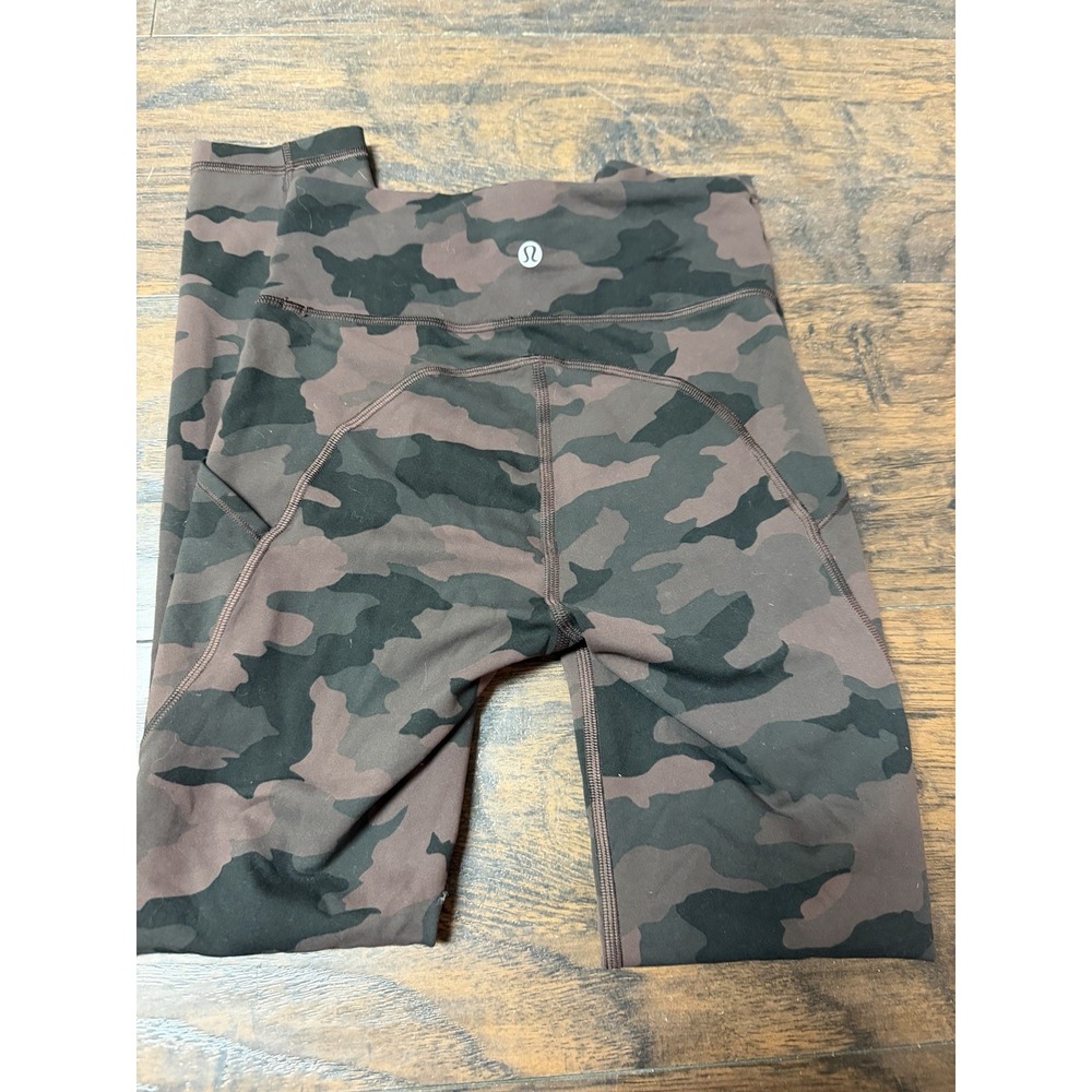 Lululemon Size 2 Invigorate High Rise Tight Heritage 365 Camo Brown Earth